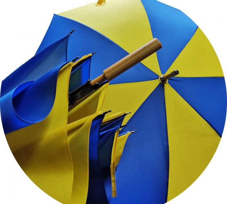 Stockschirm mit geradem Holzgriff